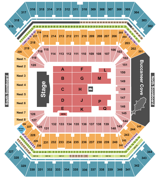 Raymond James Stadium Bruno Mars Seating Chart